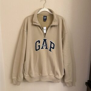 GAP Men's Logo Heavyweight Half-Zip Pullover Sweatshirt